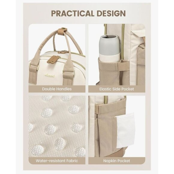 LOVEVOOK Travel Laptop Backpack Women, 17.3 Inch Anti-theft Laptop Bag USB Port - Picture 6 of 14